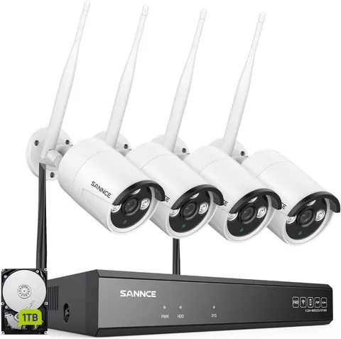 10CH 5MP Wireless NVR Security Camera System with 1TB HDD 4Pcs 5MP Outdoor Indoo