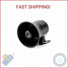 QWORK Electric Siren Horn, DC 12V Security Loud Wired Alarm Siren for Home Alarm