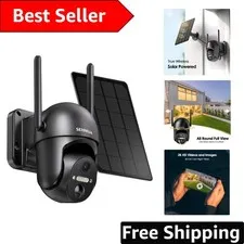 2K Solar Security Camera - 360° Outdoor WiFi Camera with Night Vision & Alerts