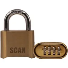 Scan ZA116-1 Brass Combination Lock 50mm
