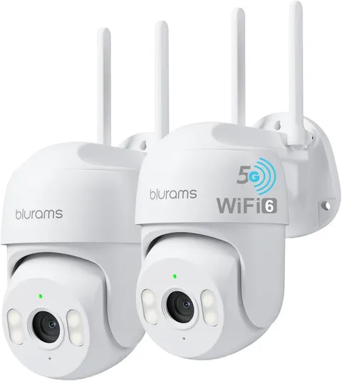 2Pack Security Cameras Outdoor Wired, 2K 360° PTZ Outdoor Security Camera, Weath