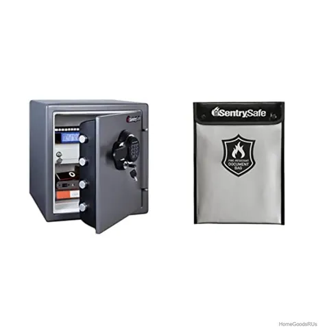 Fireproof Waterproof Safe 1.23 cu ft Digital Lock Key Access Document Bag