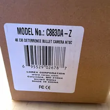 Lorex C883DA-Z 4K CVI Deterrence Bullet Wired Security Camera White I/O