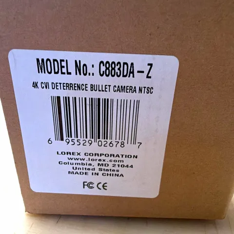 Lorex C883DA-Z 4K CVI Deterrence Bullet Wired Security Camera White I/O