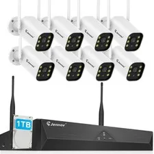 5MP Security Camera System Wireless NVR WiFi 6 Home Security Camera 2-Way Audio