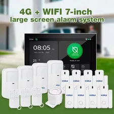 7 inch Large Touch Screen Alarm System Panel for Home WiFi+4G Anti-theft Alarms 