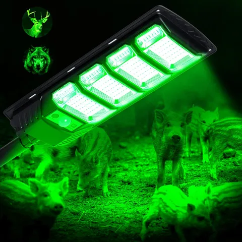 BINGLUX Hog Lights for Night Hunting - 12000LM Green 1 Pack, Black 