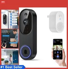 Wireless Video Doorbell 1080p Wi-Fi Two Way Audio Night Vision AI Motion