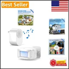 Weatherproof Motion Sensor Alarm System – 360° Adjustment & Long Range Detection