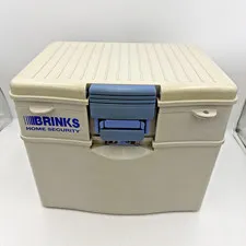 Brinks Home Security Lock Box Fire Safe Rated 1/2 Hour Locks with padlock READ