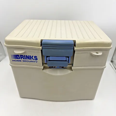 Brinks Home Security Lock Box Fire Safe Rated 1/2 Hour Locks with padlock READ