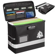 Fireproof Document Box with Lock Portable Fireproof Bag Waterproof Safe