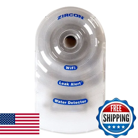 Zircon Leak Alert WiFi 68882 Water Detector Alarm Email Audio Visual Alerts