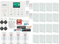 D32 WIFI 4G GSM TUYA APP Wireless Wired Smart Home Security Burglar Alarm System