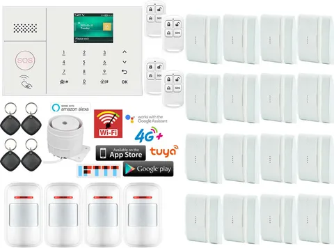 D32 WIFI 4G GSM TUYA APP Wireless Wired Smart Home Security Burglar Alarm System