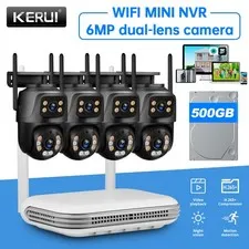 8 Channel NVR Security Camera System Surveillance NVR Recorder 6MP Camera 500G