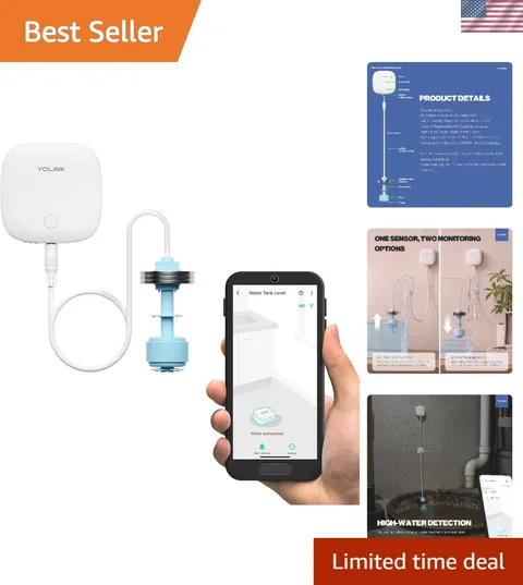 LoRa Smart Water Level Monitoring Sensor, Wireless Battery-Powered Float Swit...