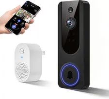 Camara de timbre de video inalambrica 1080p con bateria y deteccion humana ai
