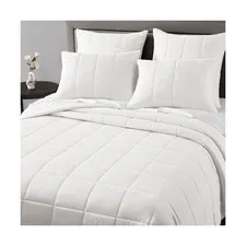 Wonderful Fall Bedding Set King Size, Box Stitch Quilt Set 3 Pieces... Fast Ship