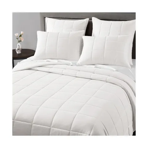 Wonderful Fall Bedding Set King Size, Box Stitch Quilt Set 3 Pieces... Fast Ship