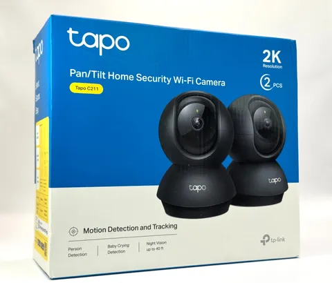 TP-Link Tapo 2K Pan/Tilt Security Camera Motion Detection 2 pack - C211P2