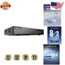 Advanced 8CH Hybrid DVR H.265+ AI Detection CCTV Surveillance Recorder