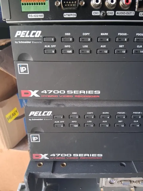 Pelco DX 4700 Series 16-Channel Hybrid Video Recorder, Black, LAN RS-422/485
