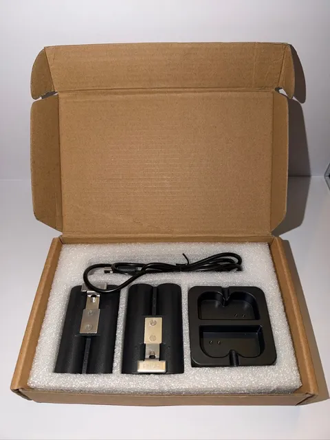 2 Pack 6040mAh Rechargeable Battery and Charger Station for Ring Doorbell 2/3/4
