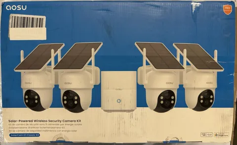Solar Security Cameras Outdoor Wireless 4 Cam-Kit 2K 360 Pan & Tilt