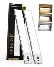 Under Cabinet Lighting, 2 Pack 2400mAh Rechargeable 10inch 3 Color Light