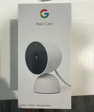 Google Nest Cam Indoor Wired 2nd Gen IP Camera 1080p Wi-Fi White
