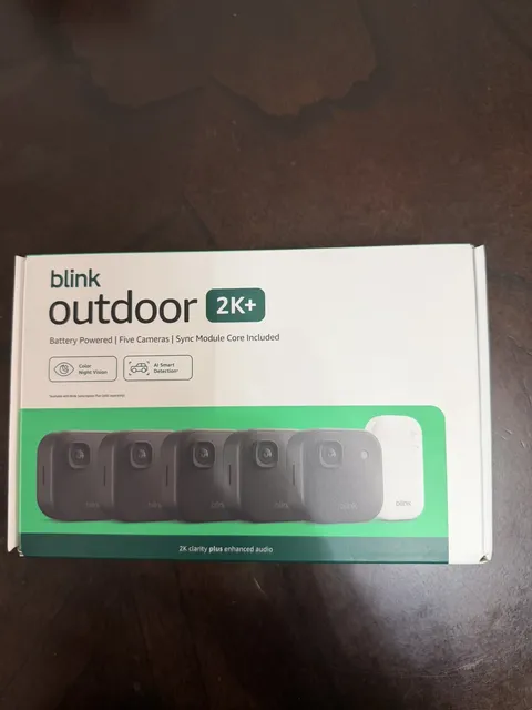 Blink Outdoor 4 (4th Gen) 5 Camera Wireless HD Home Security System Kit NEW