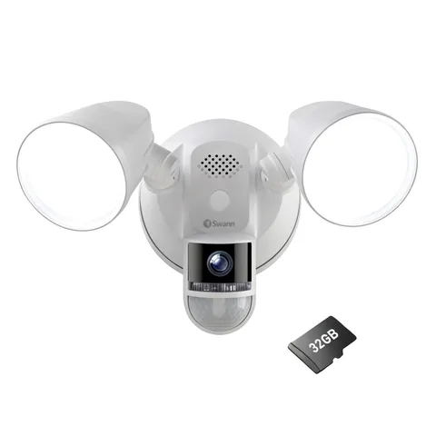 Swann  Floodlight Security Camera Wired Floodlight Camera, 4K Smart security cam