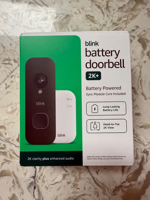 Blink Battery Doorbell 2K+ Wireless (Newest Gen) + Sync Module Core Included