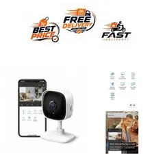 TP-Link Tapo C100 1080p Indoor Security Camera Wi-Fi Night Vision