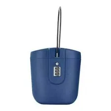 Lock Box Portable Travel Beach Security Lock Box 3 digit Combination Lock-Blue.
