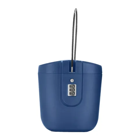 Lock Box Portable Travel Beach Security Lock Box 3 digit Combination Lock-Blue.