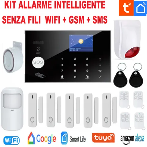 Wifi Alarm Smart Siren Home Smoke Water Gas Combiner GSM SIM Camera 