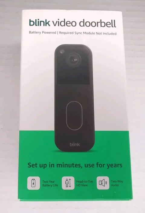 Blink Wireless Video Doorbell 2nd Gen Newest Model Black HD, NEW/SEALED
