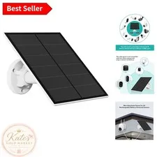 Adjustable 5W Solar Panel Charger for Security Cameras - Easy Install & Durable