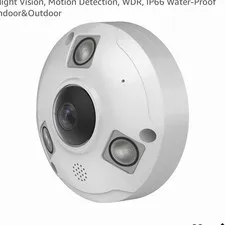 Vonnision 5MP PoE 360° Fisheye IP Camera Night Vision Motion Mic Alexa