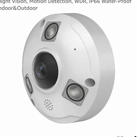 Vonnision 5MP PoE 360° Fisheye IP Camera Night Vision Motion Mic Alexa
