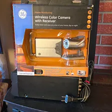 GE 45234 Wireless Color Surveillance Camera w/Receiver Night Vision Audio 200ft