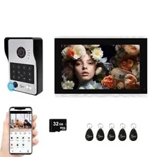 WiFi Wired Video Doorbell System,10 Inch High-Definition Monitor +Ring Camera...
