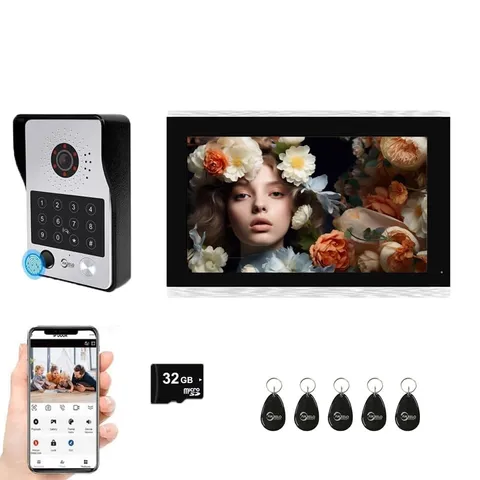 WiFi Wired Video Doorbell System,10 Inch High-Definition Monitor +Ring Camera...