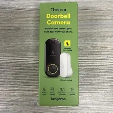 Kangaroo Doorbell Camera Smart Photo + Indoor Chime Wireless Battery Powered