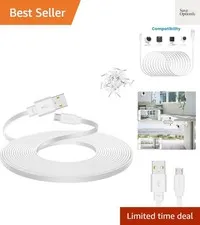 25 ft Extension Cable for WYZE Cam v4, WYZE Cam v3 and v3 Pro Camera, Long Fl...