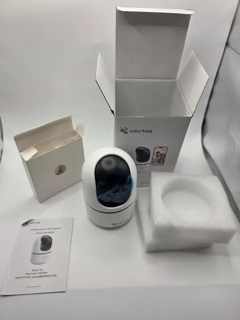 Adorbee Q1 2K WiFi Indoor Security Camera Open Box Never Used Complete Pan Tilt
