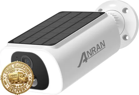 ANRAN 2K Solar Security Cameras Wireless Outdoor, 2.4Ghz WiFi Surveillance Outdo
