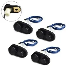 4 Pcs Set Black Car Interior Door Courtesy Light Lamp Switch Button